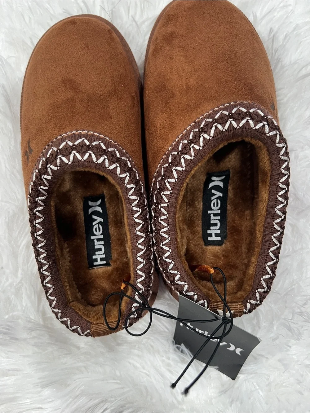 Hurley Men's Chestnut Brown Suede Slip-On Mules